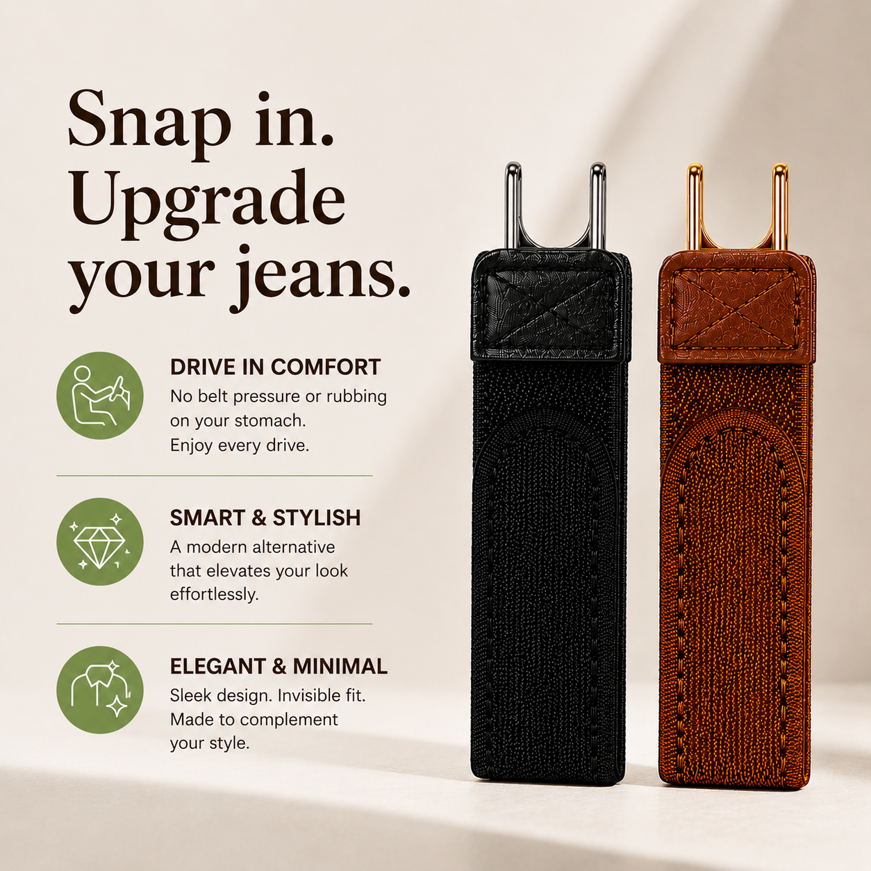 FlexBelt™ ✦ No Buckle. No Pressure. Just Comfort.